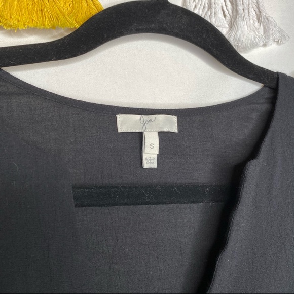 Joie Marlow Black 100% Silk Shirt in Caviar - Picture 7 of 9